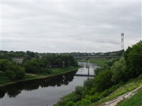 Достопримечательности Ржева. Река Волга. Вид на Новый мост со стороны бывшей крепости