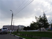 Достопримечательности Коломны. Площадь Двух Революций. Вид с улицы Зайцева