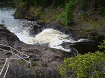 . Водопад Кивач. Нижняя часть каскада