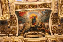 Достопримечательности Санкт-Петербурга. Исаакиевский собор. Мозаика на потолке