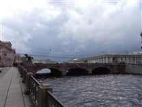 Достопримечательности Санкт-Петербурга. Река Фонтанка. Аничков мост