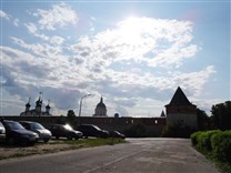 Достопримечательности Зарайска. Центральная площадь. Вид на кремль