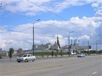 Достопримечательности Казани. Казанский кремль. Вид с моста