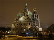 Достопримечательности Санкт-Петербурга. Храм Спаса-на-Крови. Морозный вечер