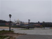 Достопримечательности Великого Новгорода. Аркада Гостиного двора. Вечевая площадь