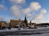 Достопримечательности Санкт-Петербурга. Московская площадь. Ярмарка перед Новым Годом (2014)