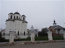 Достопримечательности Великого Новгорода. Ярославово Дворище. Вид со стороны Большой Московской улицы