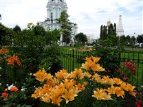 Достопримечательности Сергиева Посада. Свято-Троицкая Сергиева лавра. Декоративные растения