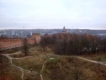 Достопримечательности Смоленска. Смоленская крепостная стена. Вид на исторический центр Смоленска со стены