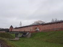 Достопримечательности Великого Новгорода. Новгородский Детинец (кремль). Западная стена