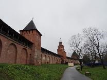 Достопримечательности Великого Новгорода. Новгородский Детинец (кремль). Южная стена