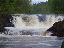 . Водопад Кивач. Верхняя часть водопада