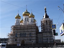 Достопримечательности Твери. Привокзальная площадь. Храм Александра Невского