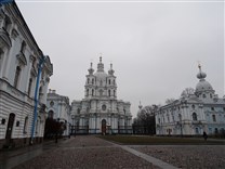 Достопримечательности Санкт-Петербурга. Смольный монастырь. Общий вид