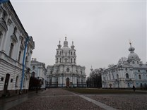 Достопримечательности Санкт-Петербурга. Смольный монастырь. Общий вид