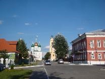 Достопримечательности Коломны. Коломенский Кремль. Вид на Соборную площадь с улицы Лазарева