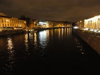 Достопримечательности Санкт-Петербурга. Река Фонтанка. Вечерний вид реки
