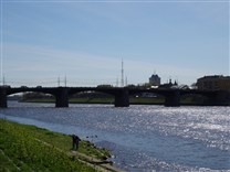 Достопримечательности Твери. Река Волга. Нововолжский мост