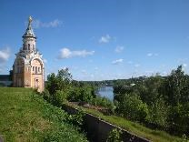 Достопримечательности Торжка. Борисоглебский монастырь. Вид на Тверцу
