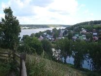 Достопримечательности Плёса. Соборная гора (гора Cвободы). Вид на Заречную слободу