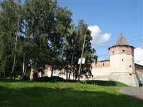 Достопримечательности Зарайска. Зарайский кремль. Западная стена