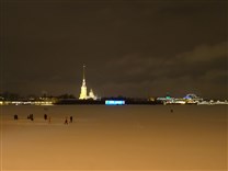 Достопримечательности Санкт-Петербурга. Река Нева. Лёд на Неве