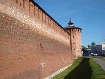 Достопримечательности Коломны. Коломенский Кремль. Западная стена и Грановитая башня