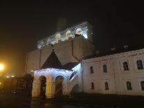 Достопримечательности Великого Новгорода. Звонница Софийского собора. Вечерний вид